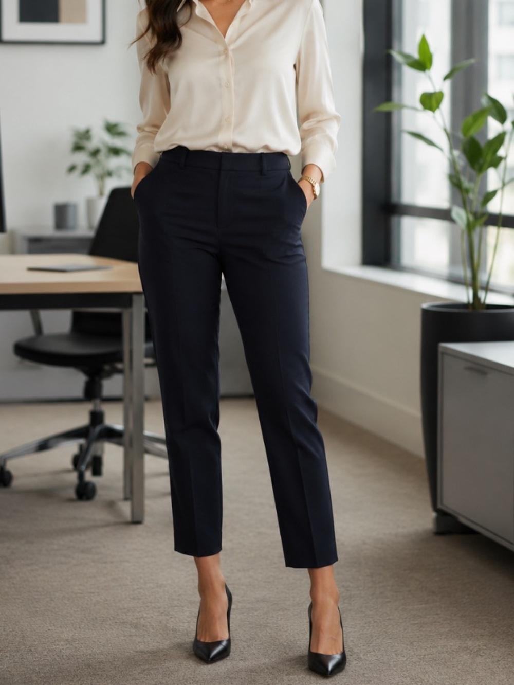 BANANA REPUBLIC Navy Blue  Jackson Fit Pants with Stretch 8